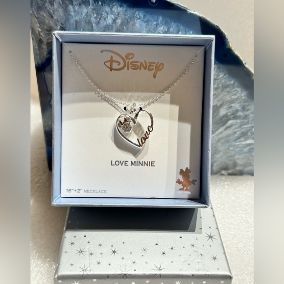 Disney Love Minnie Heart Pendant with 16” Necklace - Picture 8 of 8